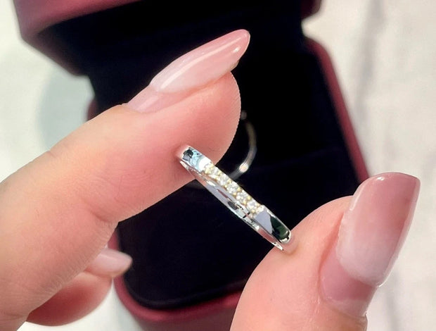 ‘Mutual Joy’ Lab Grown Diamond Couple Rings 0.15 CTW 14K White Gold D E VVS2