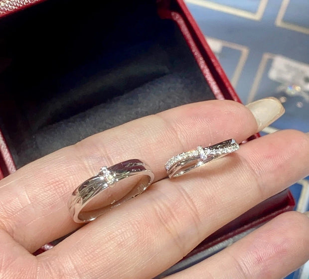 ‘Wedding Harmony’ Lab Grown Diamond Couple Rings 0.20 CTW 14K Yellow Gold