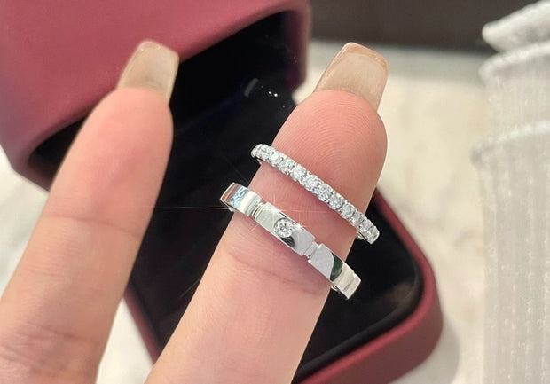 Vows of Love’ Lab Grown Diamond Couple Rings 0.25 CTW 14K White Gold D E VVS2