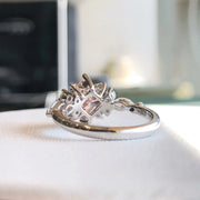 Lab Grown Princess Pink Diamond Ring 2 CT 14K White Gold VS1/VVS2