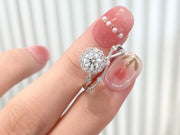 14K–18K White Gold Lab-Grown Diamond Ring – 1.08ct D–E Color VS1–VVS2 Clarity