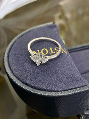 Elegant Marquise 14K White Gold Lab-Grown Diamond Ring 0.66 CTW