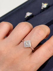 Lab-Grown Princess Cut Diamond Ring 1.00 CTW D-Color VS1-VVS2 – 14K White Gold