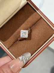 Lab-Grown Princess Cut Diamond Ring 1.00 CTW D-Color VS1-VVS2 – 14K White Gold