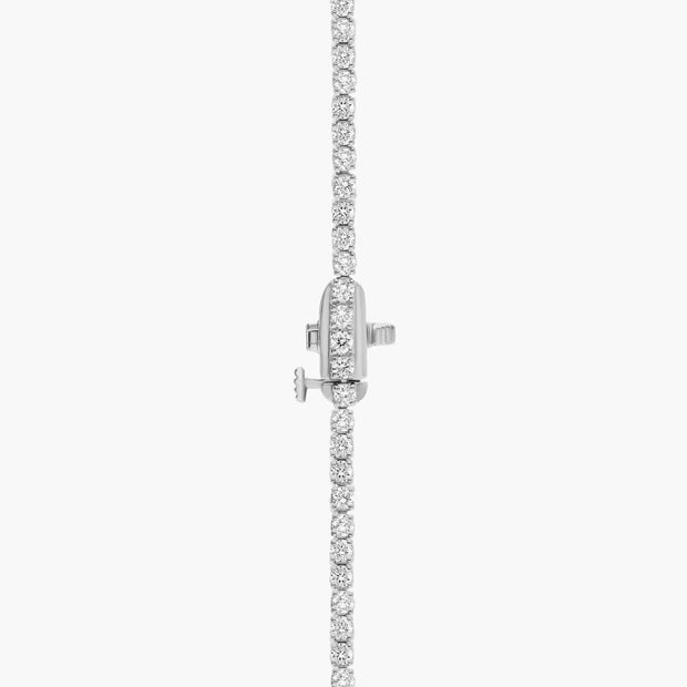 16" Lab-Grown Diamond Tennis Necklace in 14K White Gold 5 CTW D-E VS1-VVS2 clairity