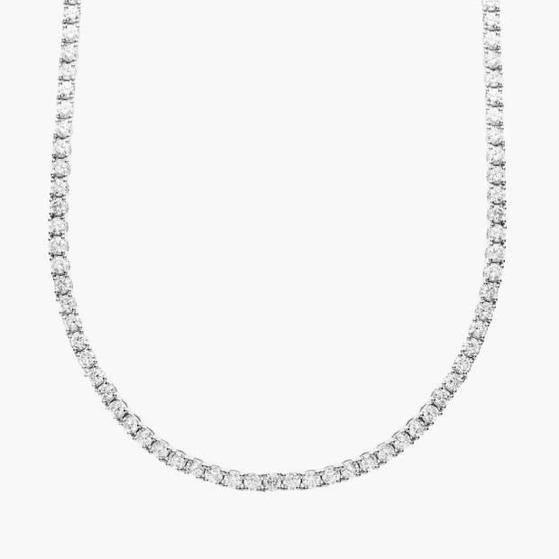 10 CTW Lab-Grown Diamond Tennis Necklace in 14K White Gold 16 in D-E VS1-VVS2