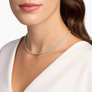 10 CTW Lab-Grown Diamond Tennis Necklace in 14K White Gold 16 in D-E VS1-VVS2