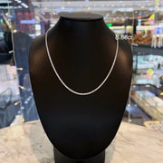 8.88 Carat Diamond Necklace with Plum Blossom Clasp in 14K White Gold