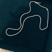 8.88 Carat Diamond Necklace with Plum Blossom Clasp in 14K White Gold