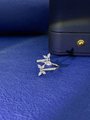 Lab-Grown Dragonfly Diamond Ring 0.40 CTW D-E VVS2 14K White Gold