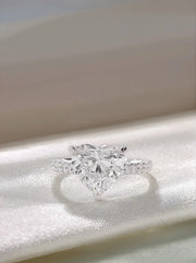 Lab-Grown Heart-Shaped Diamond Ring 3.01 CTW D-E VS1/VVS2 14K White Gold