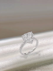 Lab-Grown Heart-Shaped Diamond Ring 3.01 CTW D-E VS1/VVS2 14K White Gold