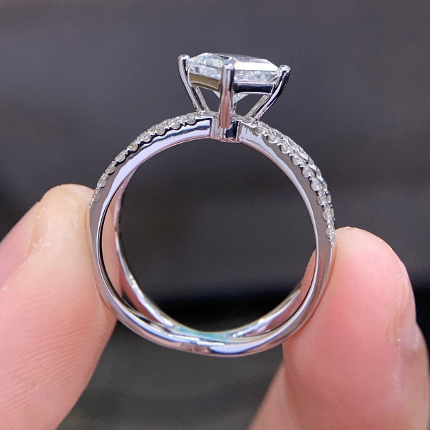 14K White Gold 1.0 CTW Lab-Grown Diamond Ring – E Color VS1