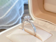 14K White Gold Lab Grown Twisted Band Diamond Ring – 0.40 CT D-E VS1-VVS2
