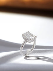 Timeless Majesty 5.04 CTW Emerald-Cut Lab Diamond Ring 14K White Gold