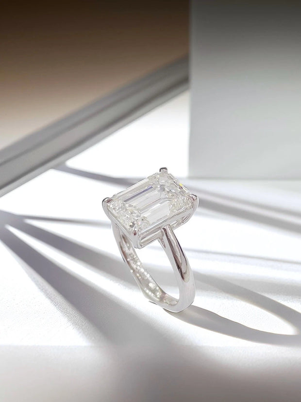 Timeless Majesty 5.04 CTW Emerald-Cut Lab Diamond Ring 14K White Gold