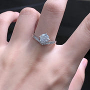 "1.70 CT Round Lab-Grown Diamond Solitaire Ring in 14K White Gold"
