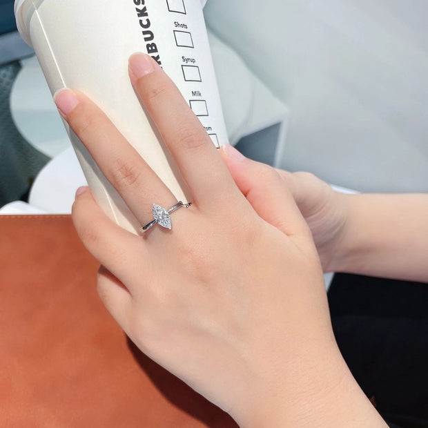 Regal Marquise 14k White Gold Lab Grown Diamond Ring in – 2.12 CTW
