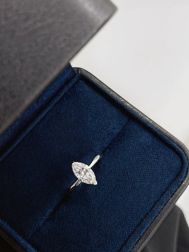 Regal Marquise 14k White Gold Lab Grown Diamond Ring in – 2.12 CTW