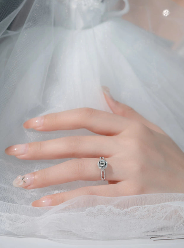 2.00 Carat Round Cut Lab Grown Diamond Engagement Ring in 14K White Gold