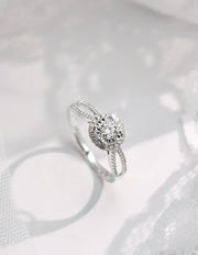2.00 Carat Round Cut Lab Grown Diamond Engagement Ring in 14K White Gold