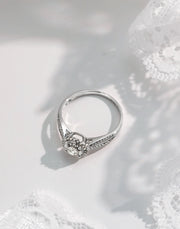 2.00 Carat Round Cut Lab Grown Diamond Engagement Ring in 14K White Gold