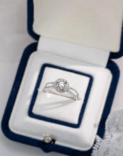 2.00 Carat Round Cut Lab Grown Diamond Engagement Ring in 14K White Gold