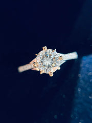 Lab-Grown 1.17 CTW Round Diamond Ring – 14K D–E VVS2 White Gold