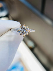 Lab-Grown 1.17 CTW Round Diamond Ring – 14K D–E VVS2 White Gold