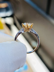 Lab-Grown 1.17 CTW Round Diamond Ring – 14K D–E VVS2 White Gold
