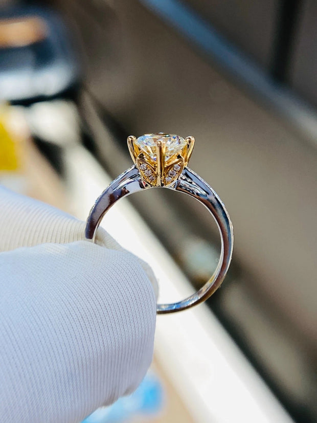 Lab-Grown 1.17 CTW Round Diamond Ring – 14K D–E VVS2 White Gold