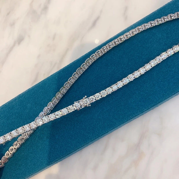 Lab-Grown Diamond Tennis Necklace 6 CTW D-E VS1/VVS2 14K White Gold
