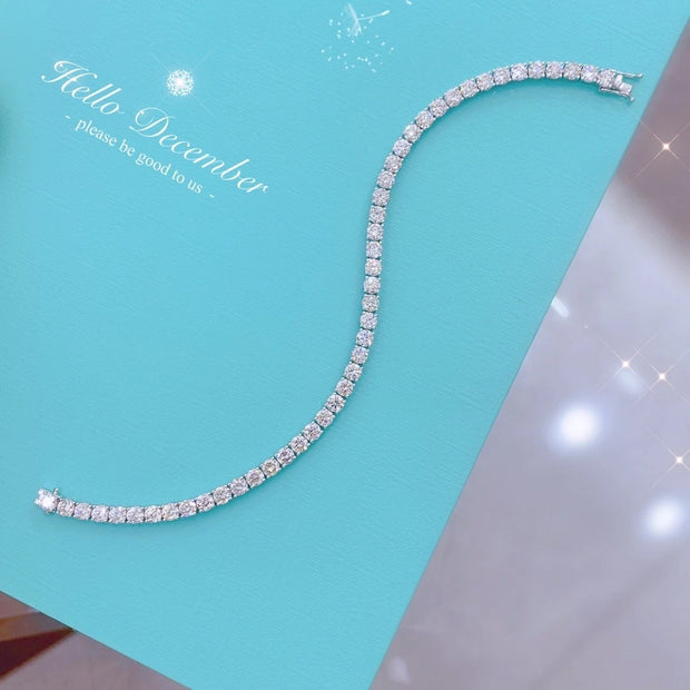 Lab-Grown Diamond Tennis Necklace 6 CTW D-E VS1/VVS2 14K White Gold