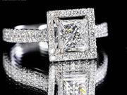 Lab-Grown 1.01 CTW Princess-Cut Diamond Ring – 14K D–E VVS2, Symbolic Design