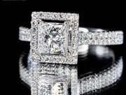 Lab-Grown 1.01 CTW Princess-Cut Diamond Ring – 14K D–E VVS2, Symbolic Design