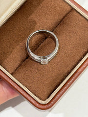 Elegant Emerald-Cut Lab-Grown Diamond Ring 14K White Gold 1.20 CTW
