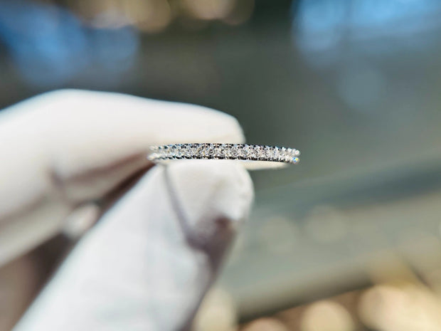 Delicate Lab-Grown 0.35 CTW Round Diamond Ring – 14K White Gold