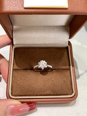 Snowflake Round 14K White Gold Lab-Grown Diamond Ring 1 CTW
