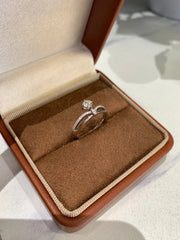 14K White Gold 0.21 CTW Lab-Grown Crown Diamond Ring – D-E Color, VS1–VVS2