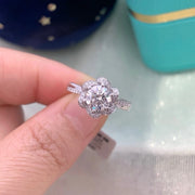 Blooming Halo 1.36 CTW Lab-Grown Diamond Ring in 14K White Gold