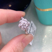 Blooming Halo 1.36 CTW Lab-Grown Diamond Ring in 14K White Gold