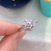 Blooming Halo 1.36 CTW Lab-Grown Diamond Ring in 14K White Gold
