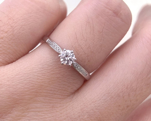 Starlight Six-Prong 0.38 CTW Lab-Grown Diamond Ring in 14K White Gold