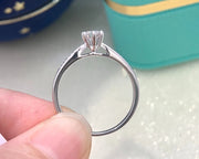 Starlight Six-Prong 0.38 CTW Lab-Grown Diamond Ring in 14K White Gold