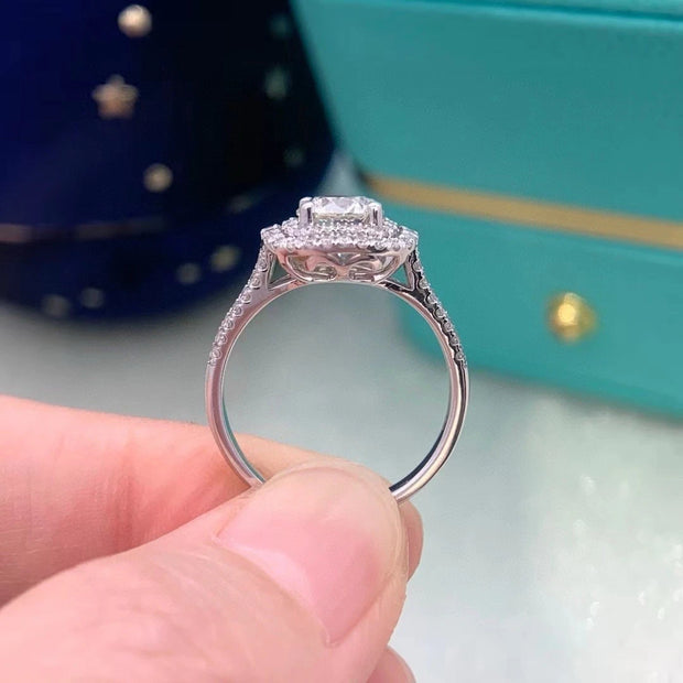 Timeless Luxury – 1.48 CTW Lab-Grown Diamond Ring in 14K White Gold