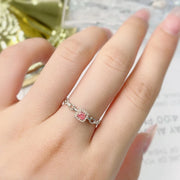 Elegant Fancy Vivid Pink Lab-Grown Diamond Ring 0.27 CTW 14K White Gold