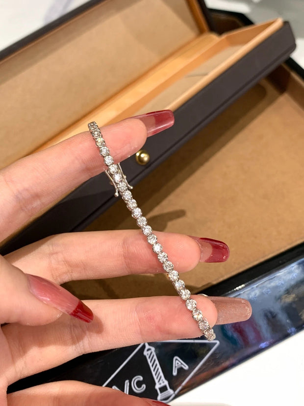 Luxury Full Diamond Tennis Bracelet 14K Gold 3.00 CTW Lab-Grown Diamonds