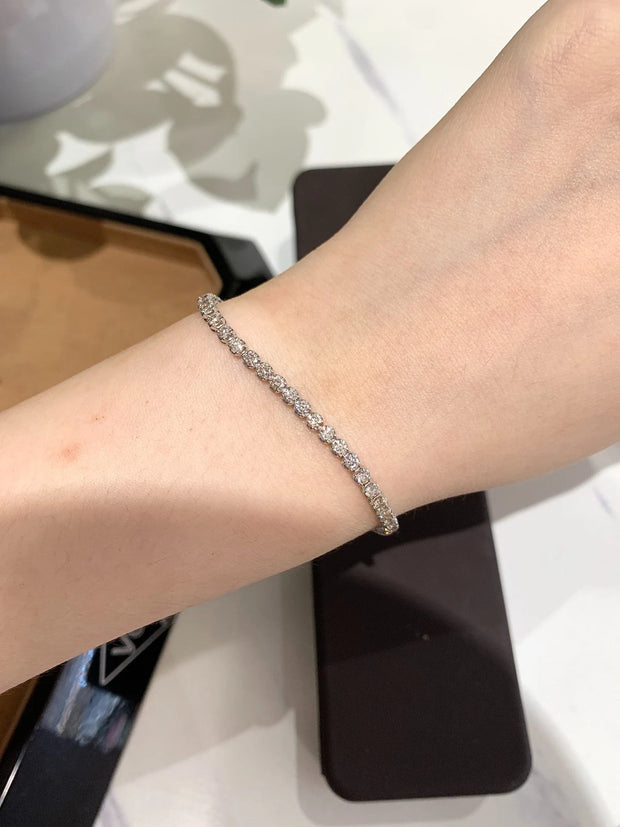 Luxury Full Diamond Tennis Bracelet 14K Gold 3.00 CTW Lab-Grown Diamonds