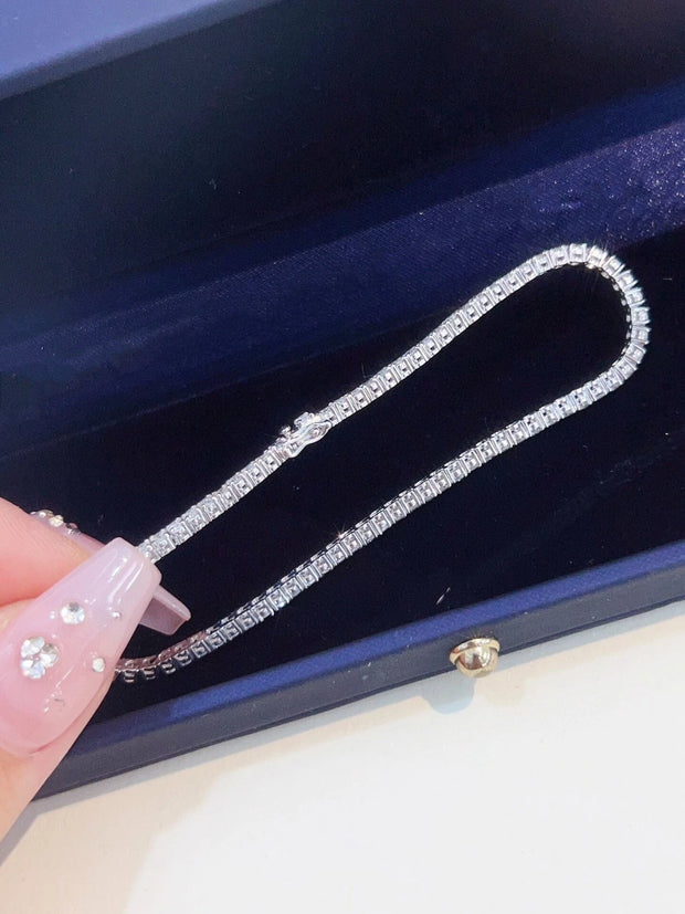 2.09 CT 14K White Gold D-E VS-VVS2 Diamond Tennis Bracelet Four-Prong INS Style