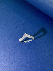 Royal Radiance V-Shaped Diamond Crown Ring – 0.36 CTW